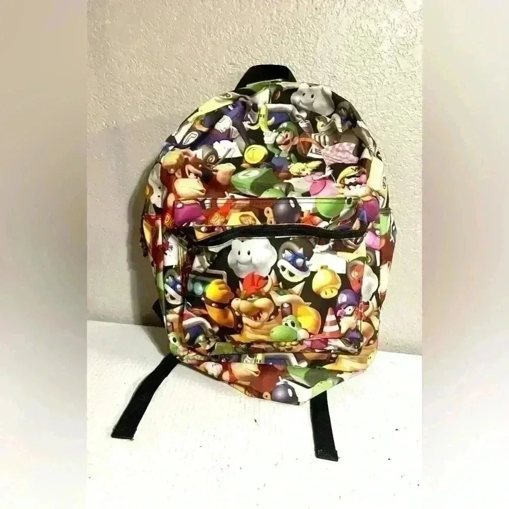 Super Mario Bros 3D All-Over Print Large Backpack‎